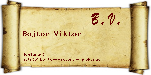 Bojtor Viktor névjegykártya