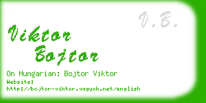 viktor bojtor business card